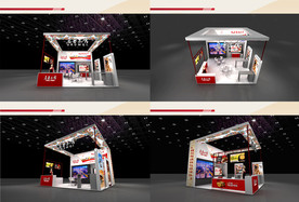 美食食品博览会红色展位乌鲁木齐