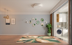 北欧客厅沙发背景墙