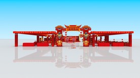 美陈会议公关活动氛围布置年货集