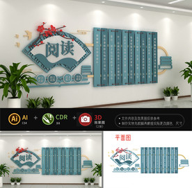 校园阅读文化墙