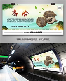 中药麝香灯箱海报展板挂画单页