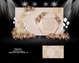 香槟色婚礼迎宾区