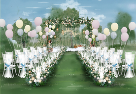 户外婚礼仪式区