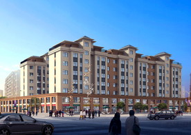 小区居民楼建筑外观设计效果图