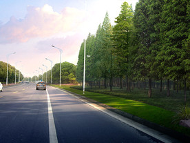 道路改造景观效果图