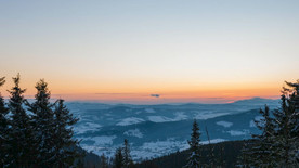 日出森林天际线