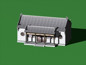 古建筑山门3D模型（带贴图）