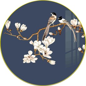 新中式玉兰花鸟装装饰画