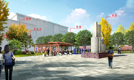 学校校园园林景观绿化效果图