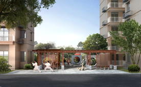 居住小区中老年活动区休闲小广场