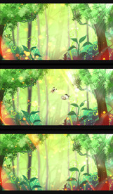 卡通森林植物蝴蝶动态视频素材