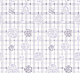 精美几何圆形字母乱花格子