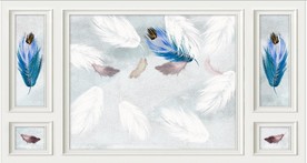 蓝色羽毛 白色羽毛 羽毛 轻奢