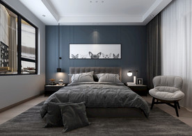 现代轻奢卧室背景墙