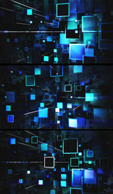 深蓝色方块企业动态视频素材