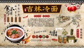 吉林冷面背景墙