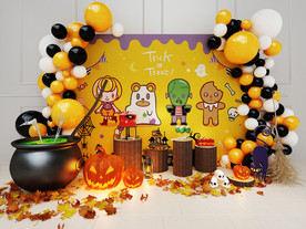 万圣节气球茶歇台