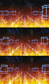 三维火焰空间延伸视频素材