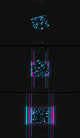 旋转发光魔方夜店背景AE模版