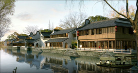 江南古镇效果图