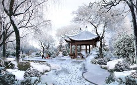 古建四角连亭效果图