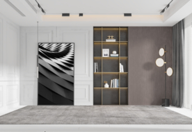 现代客厅沙发背景墙