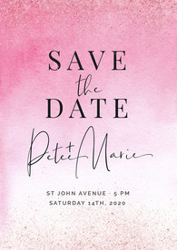 手绘水彩粉色婚礼海报迎宾海报