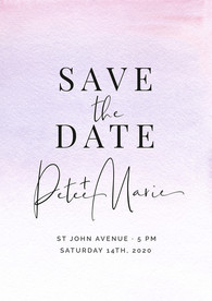 手绘水彩梦幻婚礼海报迎宾海报