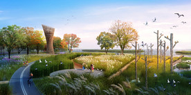 滨湖湿地公园 景观效果图