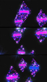 立体菱形夜场酒吧背景视频