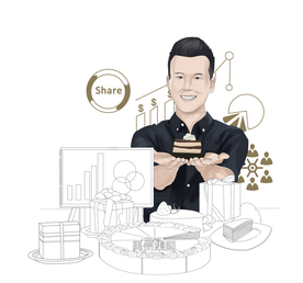 高端地产企业品牌插画元素