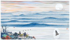 水墨画山水意境山水禅境山水画