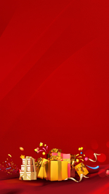 送礼品红色背景