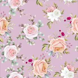 玫瑰花布艺彩色印刷花纹