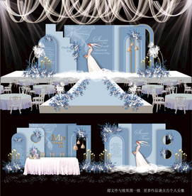 蓝色婚礼效果图