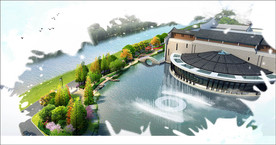 滨水小游园景观效果图