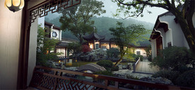 苏式古典院子效果图