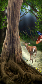 树林走道3D背景墙