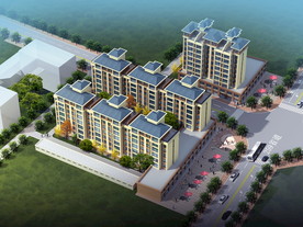 沿街商铺写字楼建筑外观效果图