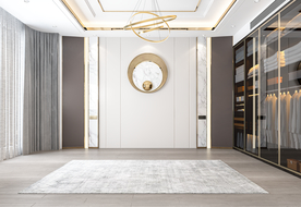 极简现代卧室靠床背景墙