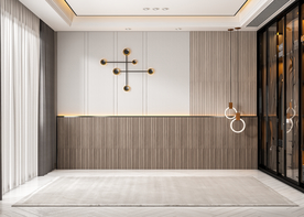 极简现代卧室靠床背景墙