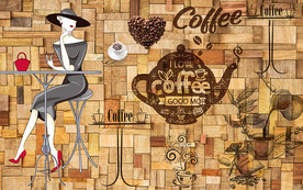 咖啡馆下午茶背景墙