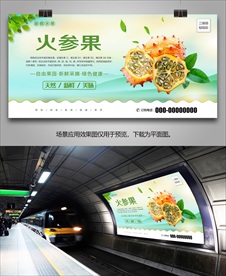 火参果灯箱易拉宝单页展板挂画