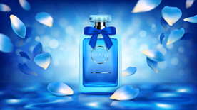 蓝色香水海报