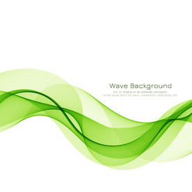 绿色抽象曲线波纹