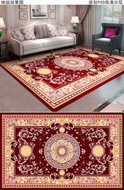 欧式花纹复古简欧地毯