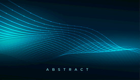 蓝色粒子曲线背景