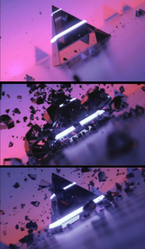 金字塔爆破VJ动感舞台背景视频