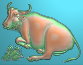 丑牛-郎世宁十二生肖