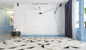 现代轻奢客厅沙发背景墙